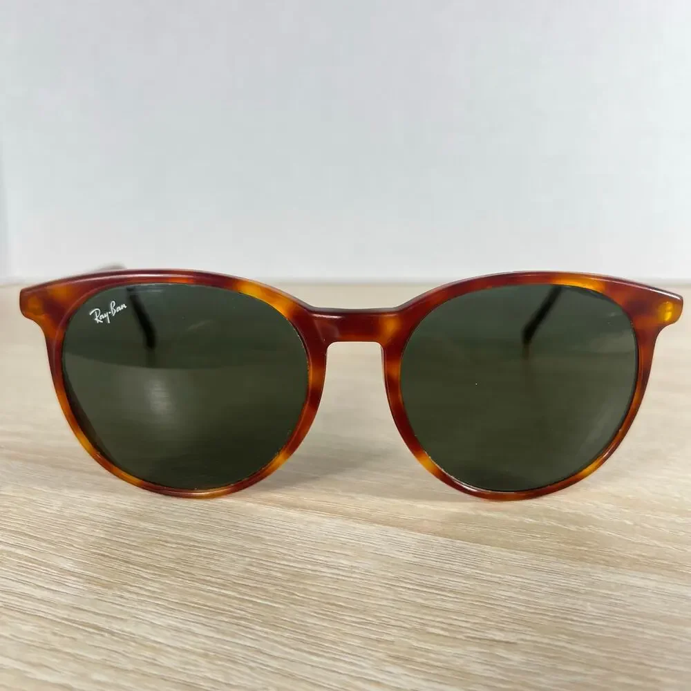 Vintage B&L Ray-Ban USA Style C G15 Sunglasses DAMAGED Round Tortoise Shell